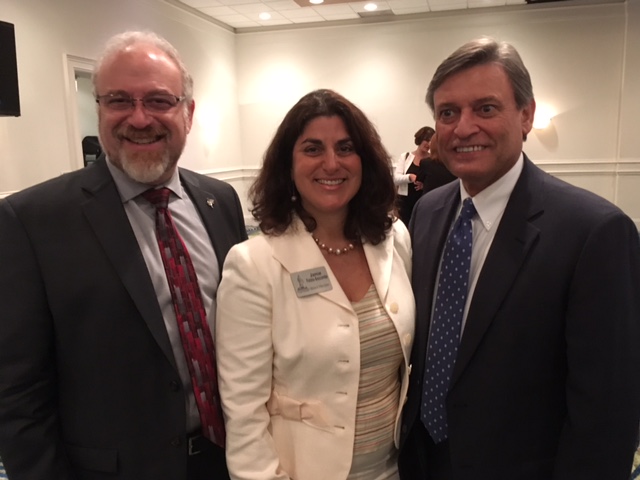 (L-R): Dean Jon M. Garon; Jamie Finizio-Bascombe (JD 1993), NSU Law Board of Governors Member; and Chief Justice Jorge Labarga, Chief Justice of the Florida Supreme Court.
